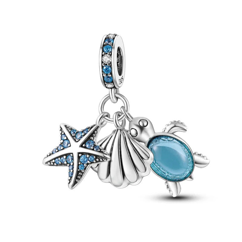 Starfish Turtle Ocean Charm