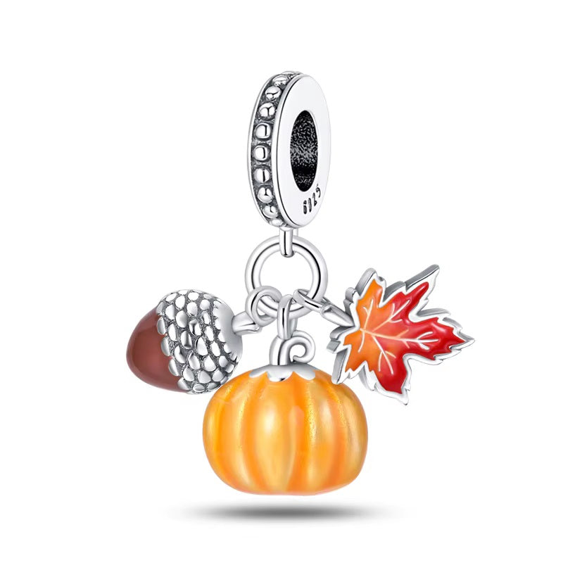 Acorn Pumpkin Maple Charm