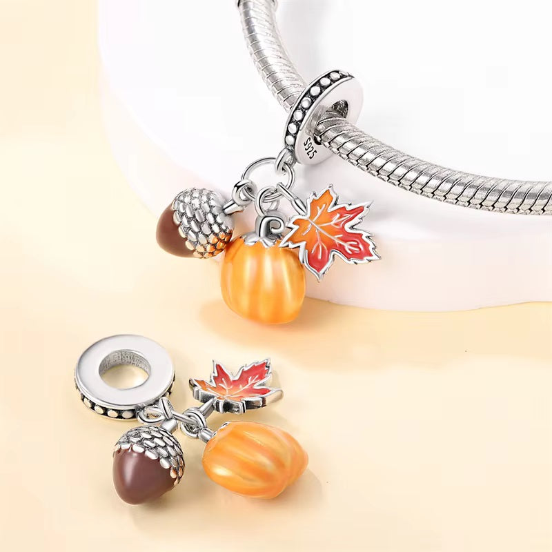 Acorn Pumpkin Maple Charm