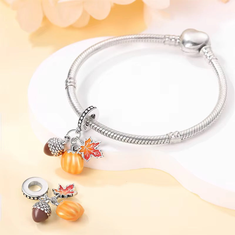 Acorn Pumpkin Maple Charm