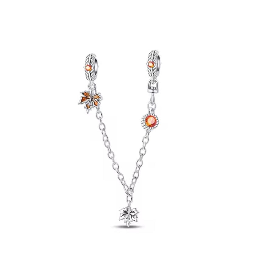 Maple Leaves Chain Charm