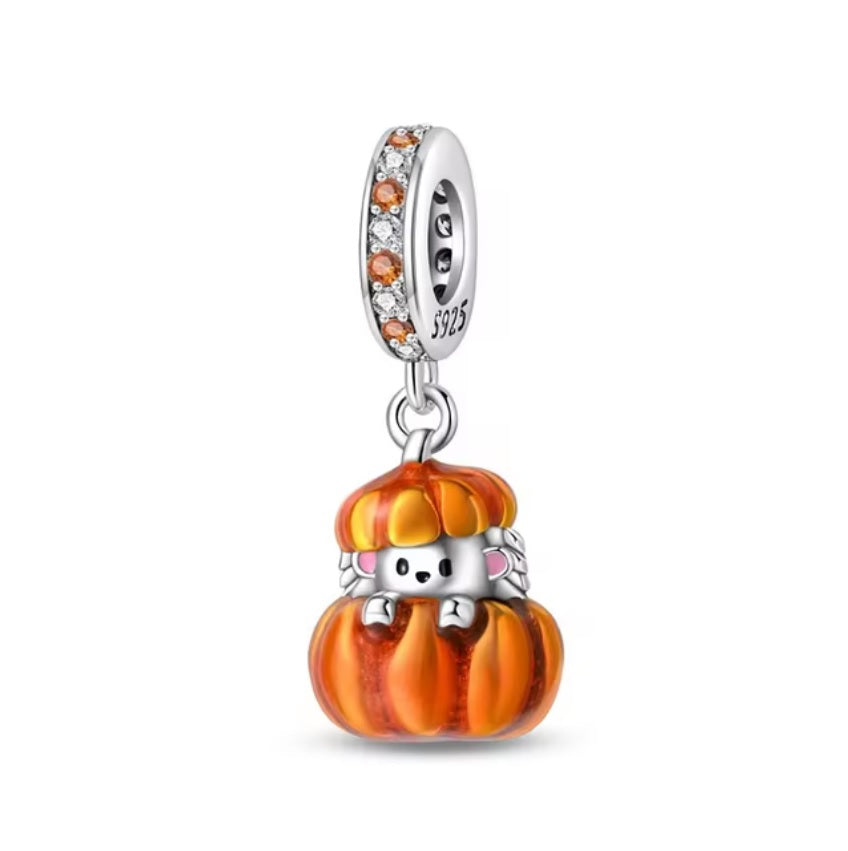 Hedgehog Pumpkin Charm