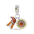 Autumn Girl Sunflower Charm