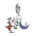 Tree House Moon Charm