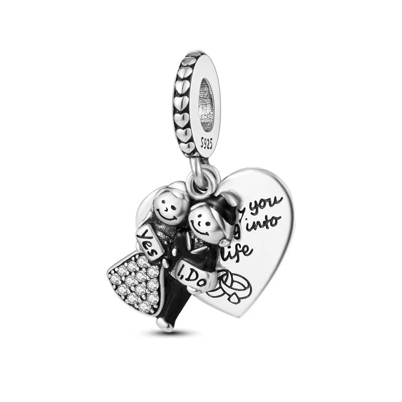 Couple Wedding Heart Charm