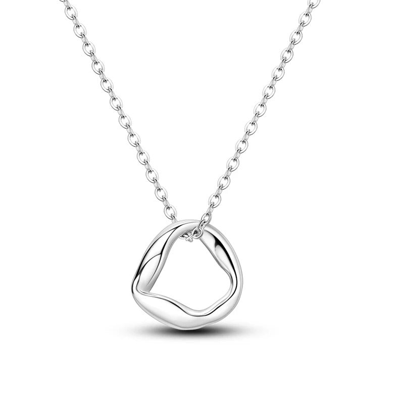 Geometric Silver Necklace