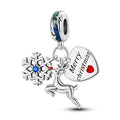 Christmas Snowflake Deer Charm