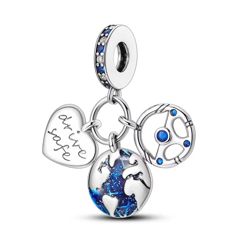 Dirve Safe Map Travel Charm