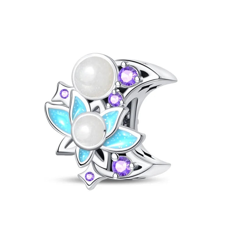 Pearl Crystal Flower Charm