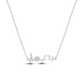 Heart Rate Pulse Silver Necklace