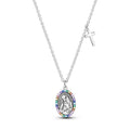 Virgin Mary Cross Silver Necklace