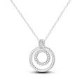 Moon Round Silver Necklace