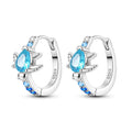 Turtle Silver Hoop Earrings