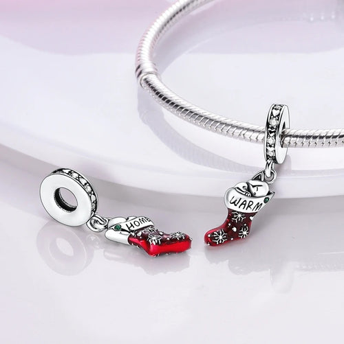 Christmas Cat Sock Charm