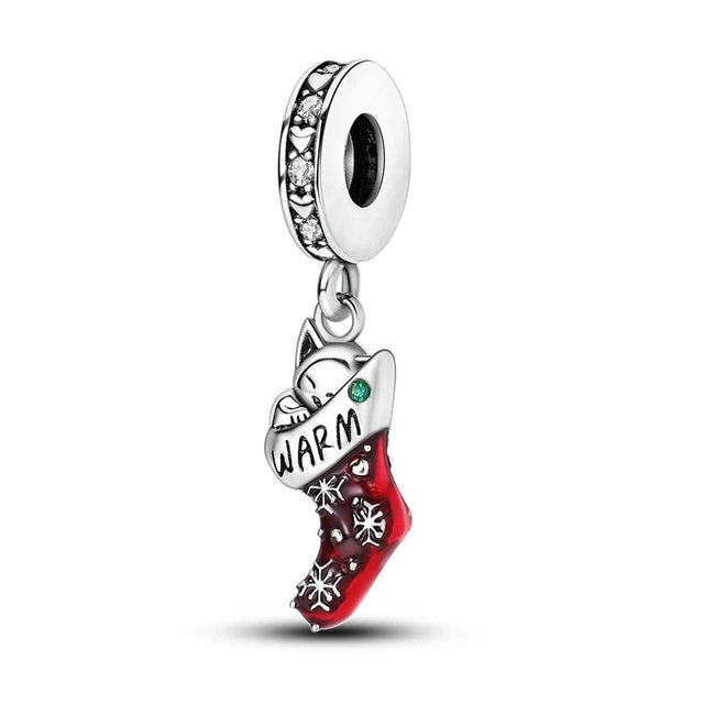 Christmas Cat Sock Charm