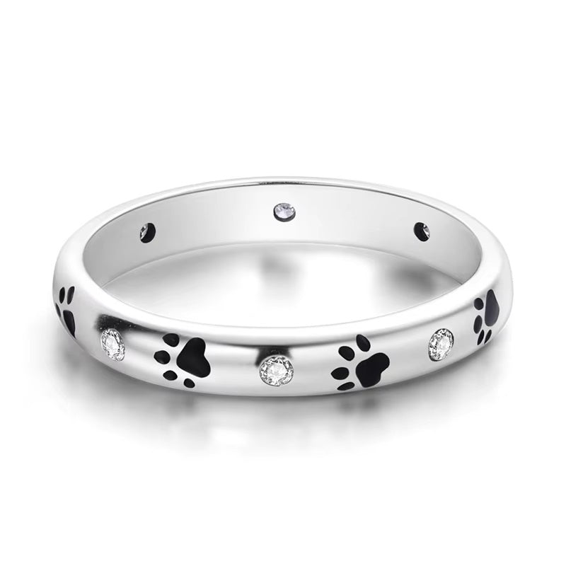 Pet Paw Silver Ring