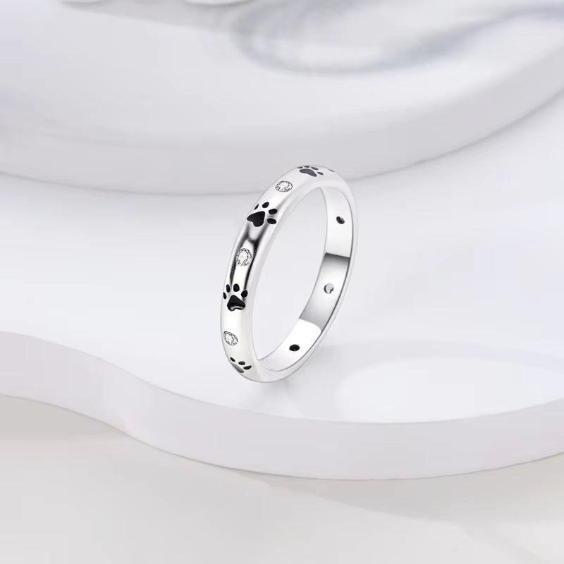 Pet Paw Silver Ring