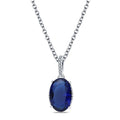 Blue Crystal Silver Necklace