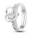 Crystal Heart Love Silver Ring