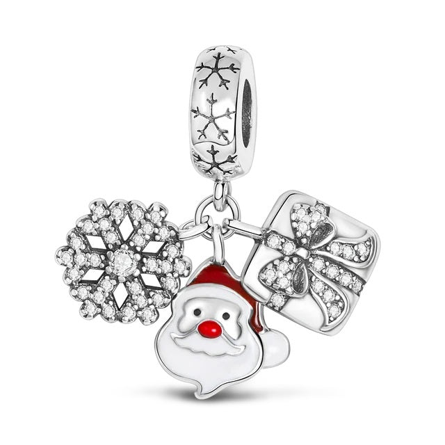 Christmas Santa Snowflake Charm
