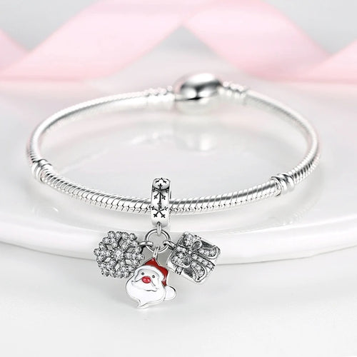 Christmas Santa Snowflake Charm