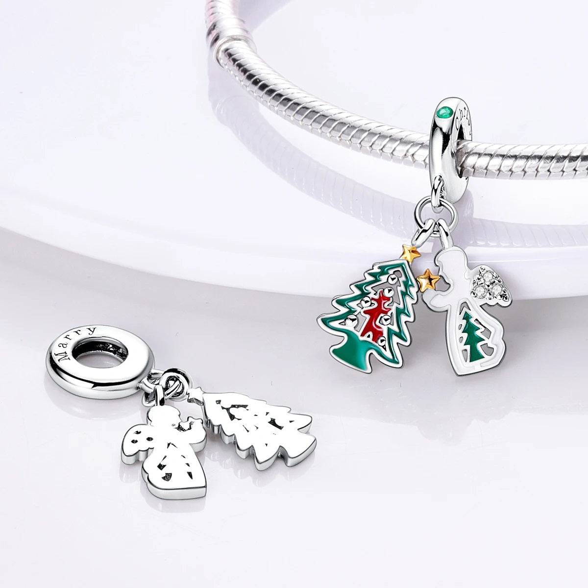 Christmas Tree Angel Charm