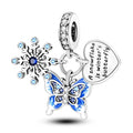 Christmas Snowflake Butterfly Charm